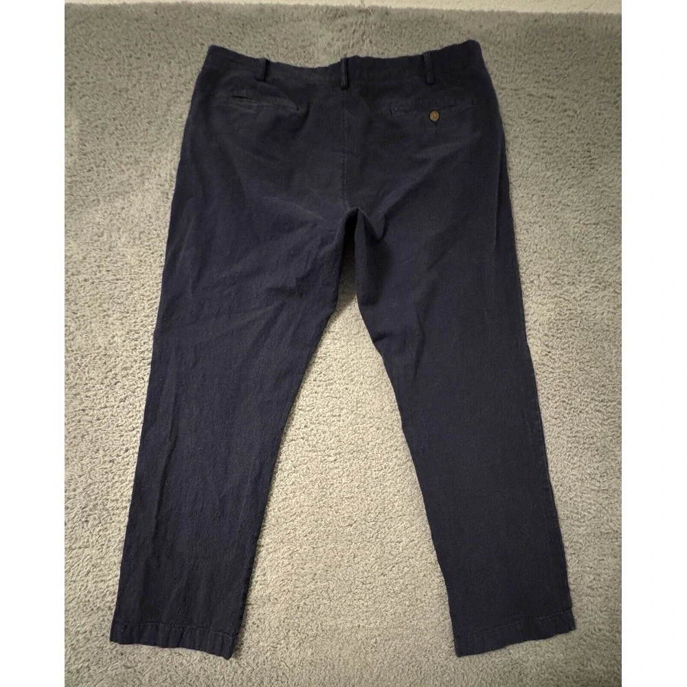 J. CREW Sutton Chino Pants Mens 38‎ Navy Blue Flat Front Dress Slacks Trousers